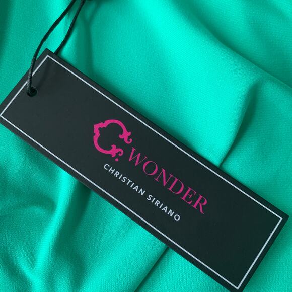 Christian Siriano C Wonder sleeveless jumpsuit V neck side pockets wide leg M - Picture 7 of 10